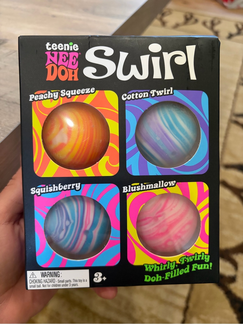 teenie NEE DOH Swirl Kids Squishy Dough Balls - Multi-Color Set